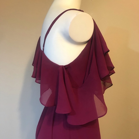 Yumi Kim Burgundy Romance Me Hi-Lo Wrap Dress - Picture 5 of 9